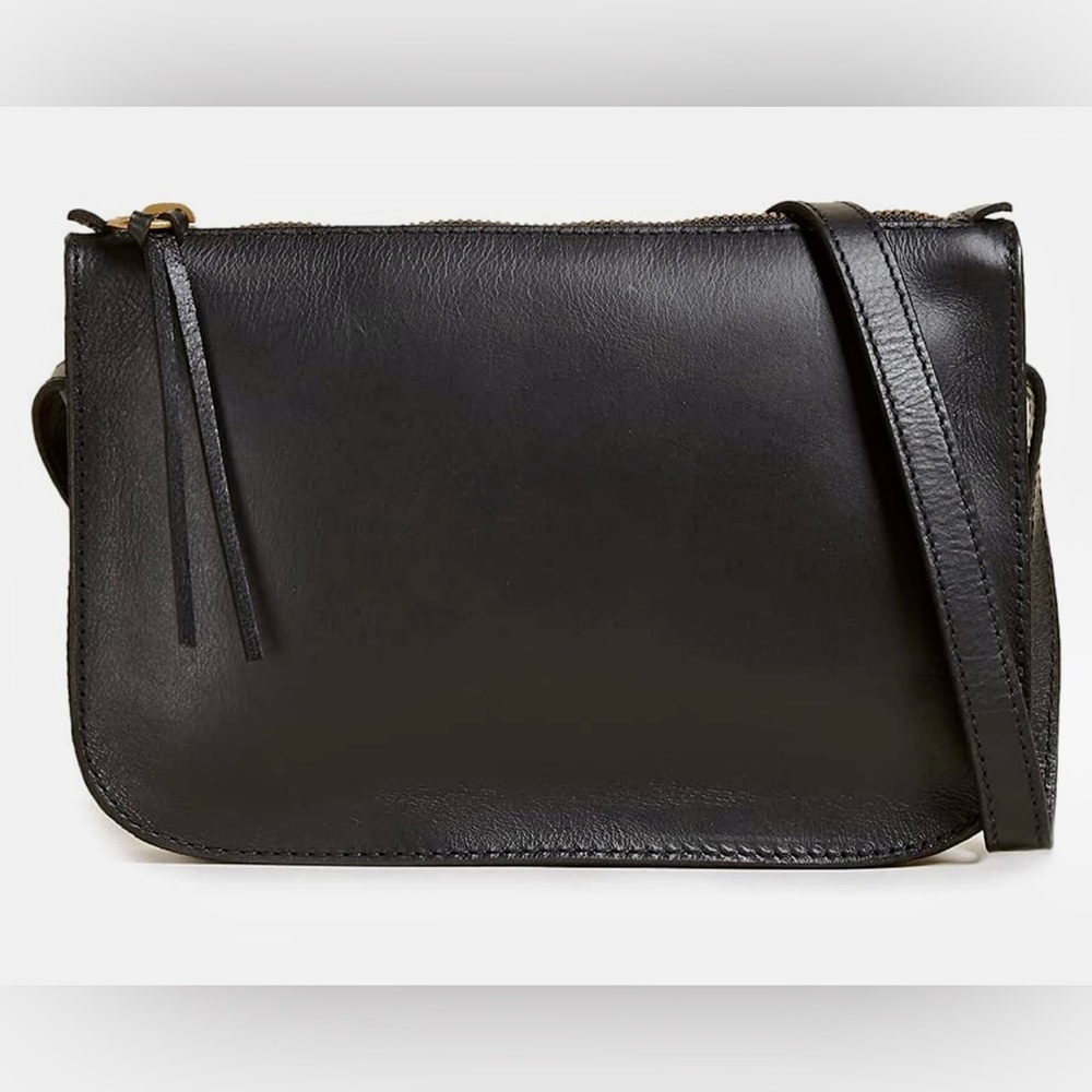 Madewell Women’s Simple Crossbody Bag - Black Leather
